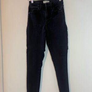 Abercrombie & Fitch Black Super Skinny Ankle High Rise Curve Love Jeans